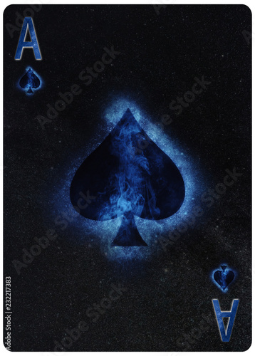 Fotografía Ace of Spades playing card Abstract Background