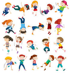 set of urban children character