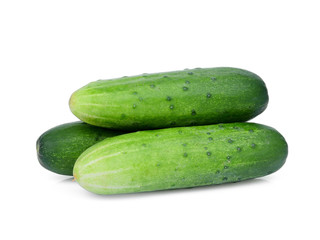 Poster - pile of cucumber isolated on white background