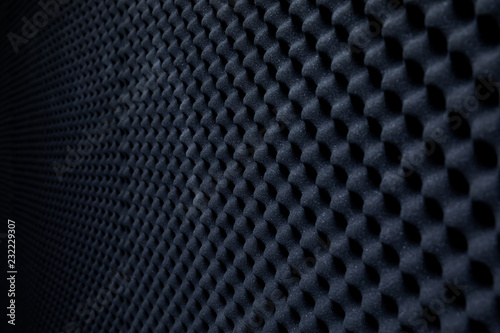Fotografia, Obraz Soundproof wall in sound studio, background of sound absorbing sponge