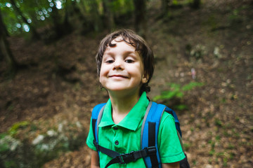 Sticker - Portrait of a smiling boy.