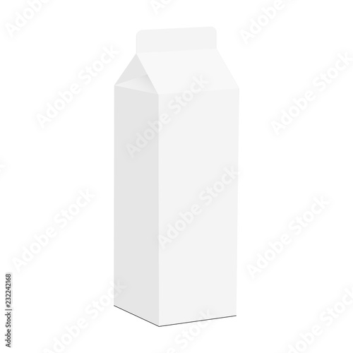 Milk Or Juice Carton Box Mockup Isolated On White Background Half Side View Vector Illustration Buy This Stock Vector And Explore Similar Vectors At Adobe Stock Adobe Stock