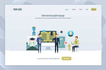  Online learning english language. Language school training, webinars, internet lessons.