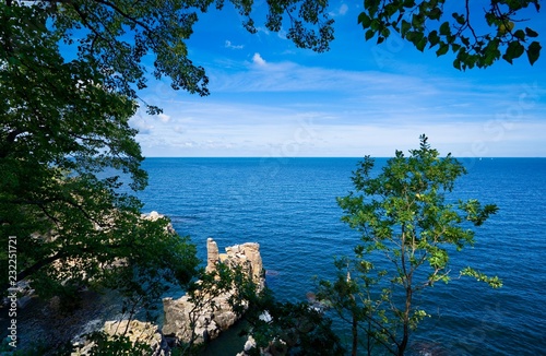 Sheer cliffs of the norther...