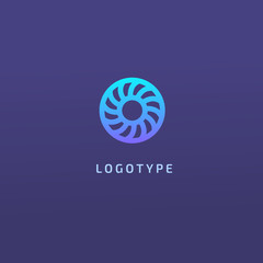 emblem media, digital, marketing, seo, internet, web, app abstract sign. vector abstract geometric l