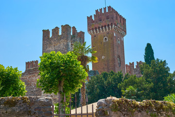 Wall Mural - City of Lazise with Castle 