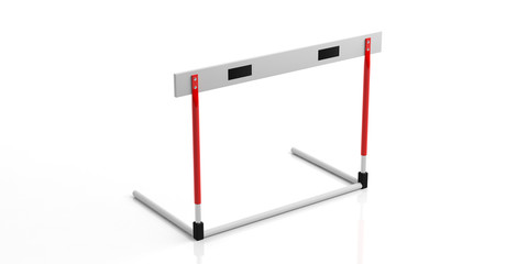 Hurdle single isolated on white background, 3d illustration.