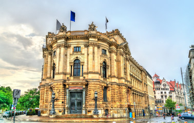 Canvas Print - Building in the city centre of Leipzig, Germany