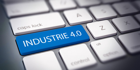 Poster - INUDSTRIE 4.0 Taste auf Tastatur