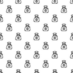 Poster - Money bag pattern seamless repeat background for any web design