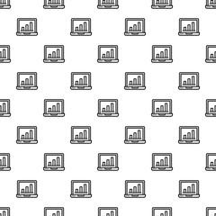 Poster - Finance laptop pattern seamless repeat background for any web design