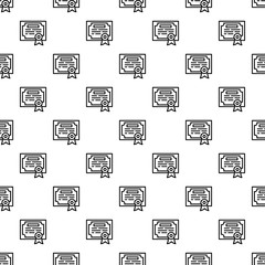 Poster - Finance diploma pattern seamless repeat background for any web design