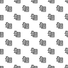 Poster - Smart house lock pattern seamless repeat background for any web design