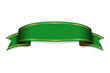 © alona_s - Ribbon green banner. Sign satin blank promotion, web, advertising banner. Shiny ribbon scroll design decoration element. Vintage label isolated on white background. Vector illustration