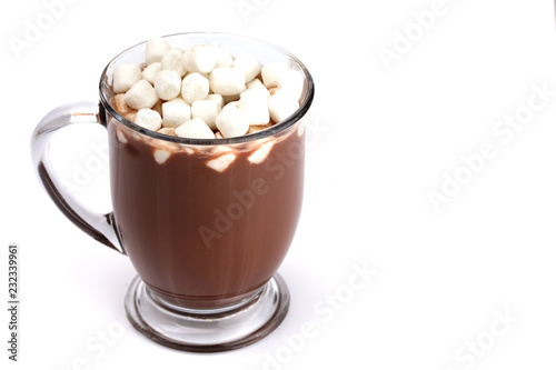 Fotografie, Obraz Mug of Hot Chocolate Isolated on a White Background