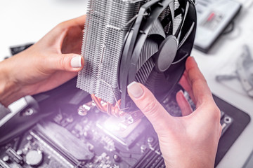 Poster - Installing or repair the air cooling system of the PC processor.