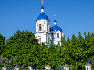 Wall Mural - Holy cross Church in the village of Opole, Leningrad region