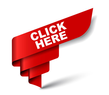 red vector banner click here