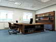 Office interior 3d rendering