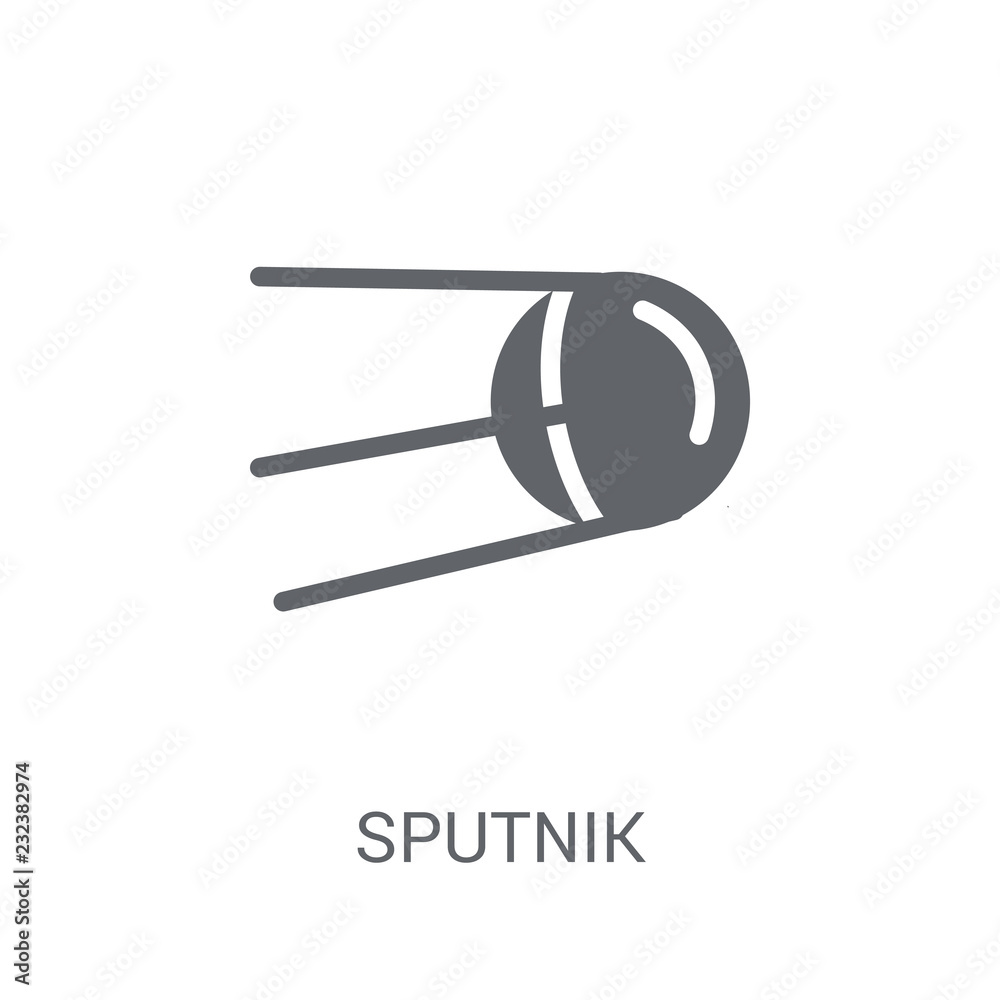 Sputnik Powerpoint Background Simple Sputnik icon. Trendy Sputnik logo concept on white background from ...
