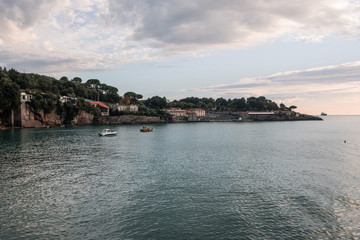 Wall Mural - Sunset in LERICI, Liguria, Italy