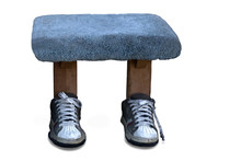 Funny Footstool On White Background