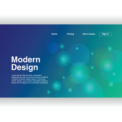 abstract background landing page with modern design minimalist gradient colors. vector illustration 
