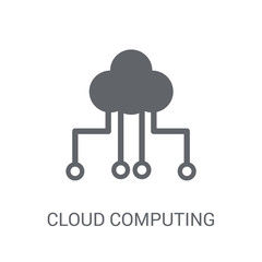 Wall Mural - Cloud computing icon. Trendy Cloud computing logo concept on white background from Technology collection