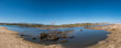 © buttbongo - Panorama shot of a drying lake due to drought and global warming.