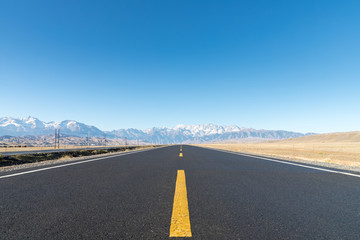 Wall Mural - long road on wilderness