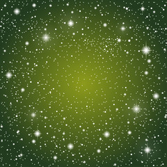 Wall Mural - starry sky with golden glow shining dark sky.