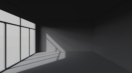 Poster - Dark room space background.