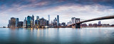 Fototapeta Nowy Jork - New York city sunset panorama ,cityscape.
