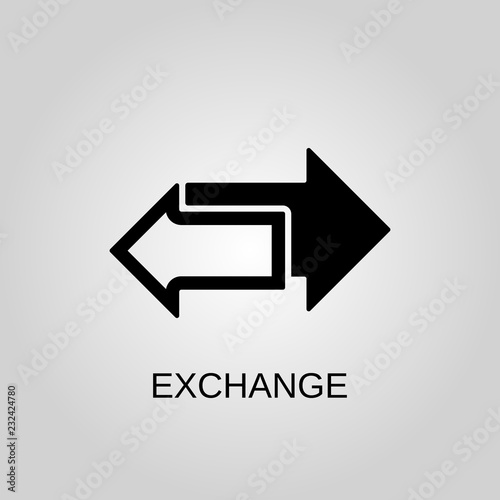 Exchange icon. Exchange symbol. Flat design. Stock Vector