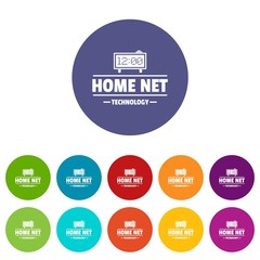 Poster - Smart time icons color set vector for any web design on white background
