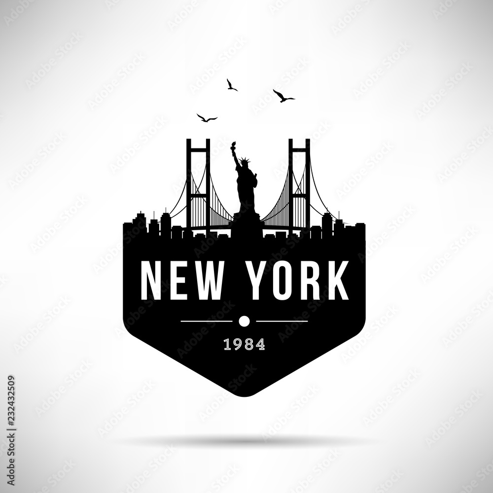 New York City Modern Skyline Vector Template Stock Vector | Adobe Stock