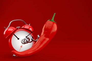 Sticker - Hot paprika with alarm clock