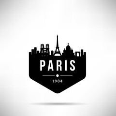 Canvas Print - Paris City Modern Skyline Vector Template