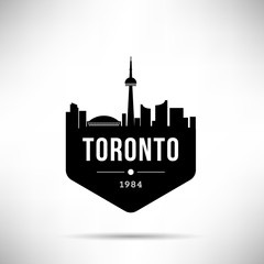 Poster - Toronto City Modern Skyline Vector Template