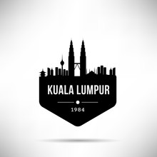 Kuala Lumpur Modern Skyline Vector Template