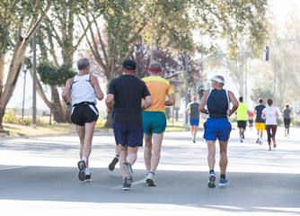 Marathon race  running in the city