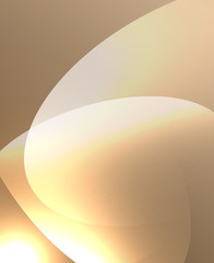 Aufkleber - Abstract curves gold gradient vector background illustration