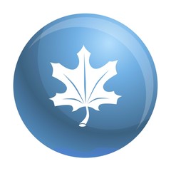 Poster - Autumn leaf icon. Simple illustration of autumn leaf vector icon for web design isolated on white background