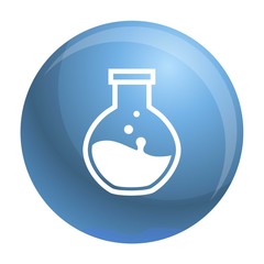 Poster - Round flask icon. Simple illustration of round flask vector icon for web design isolated on white background