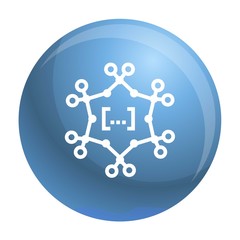 Poster - Complex chemical formula icon. Simple illustration of complex chemical formula vector icon for web design isolated on white background
