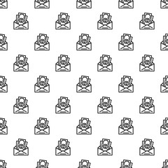 Poster - Bribery money envelope pattern seamless repeat background for any web design