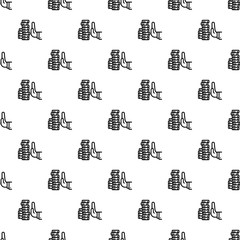 Poster - Reject money bribery pattern seamless repeat background for any web design