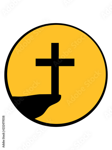 Berg Klippe Mond Nacht Abend Sonne Rund Kreis Kreuz Gott Glauben Liebe Himmel Engel Beten Kirche Katholisch Evangelisch Christ Jesus Christlich Protestantisch Vater Stock Illustration Adobe Stock