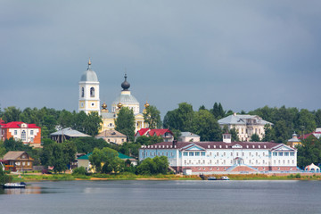 Myshkin, Russia - July 8, 2013: View of the streets of the old Russian city