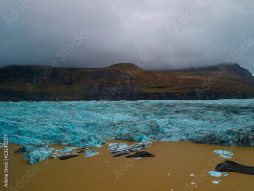 Glacier, melting ice Fotobehang